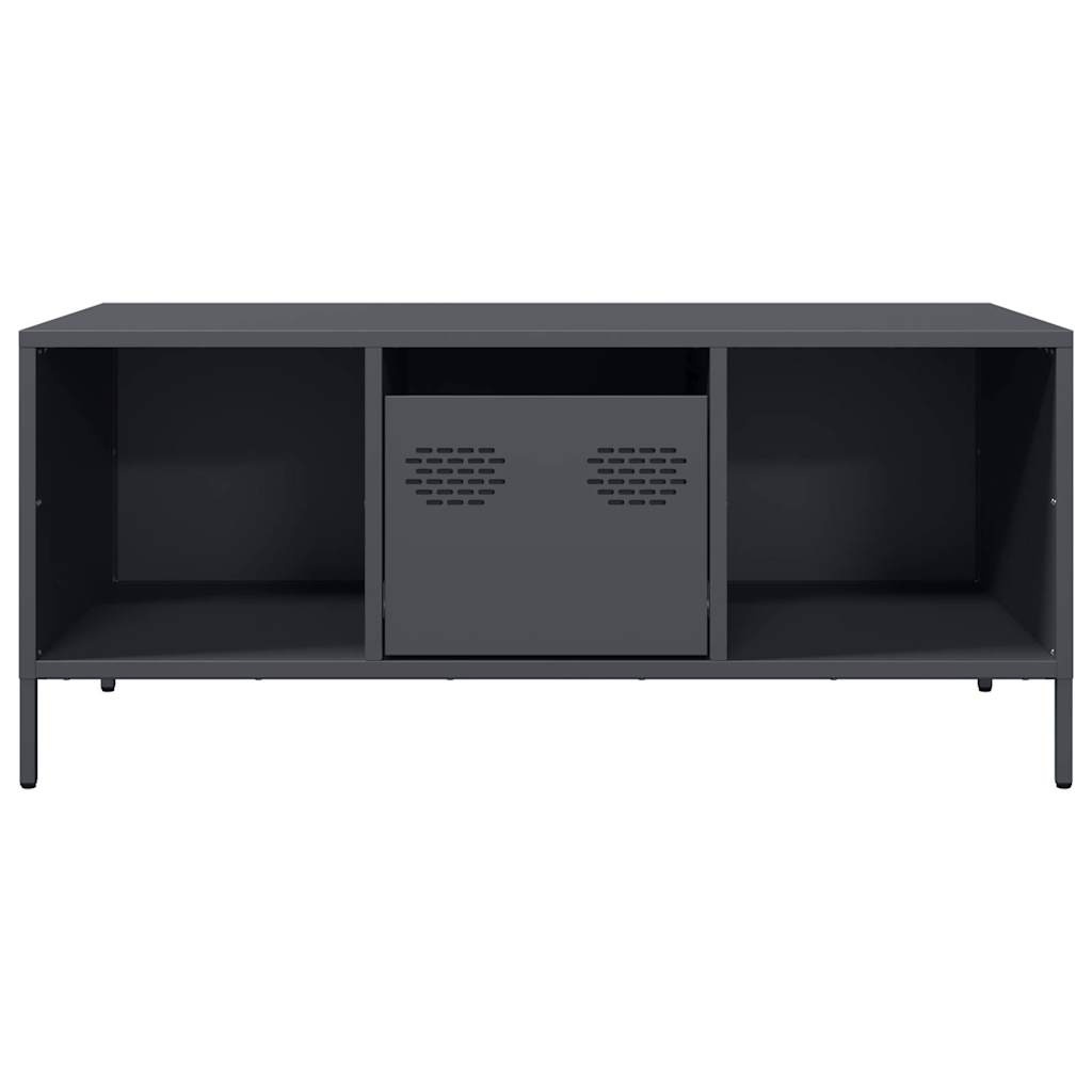 VidaXL Salontafel 101,5x50x43,5 cm koudgewalst staal antracietkleurig
