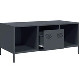 VidaXL Salontafel 101,5x50x43,5 cm koudgewalst staal antracietkleurig
