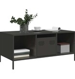VidaXL Salontafel 101,5x50x43,5 cm koudgewalst staal zwart