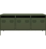 VidaXL Salontafel 101,5x50x43,5 cm koudgewalst staal olijfgroen