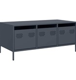 VidaXL Salontafel 101,5x50x43,5 cm koudgewalst staal antracietkleurig