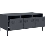 VidaXL Salontafel 101,5x50x43,5 cm koudgewalst staal antracietkleurig