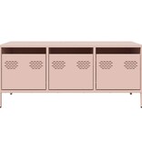 VidaXL Salontafel 101,5x50x43,5 cm koudgewalst staal roze