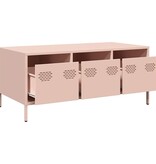 VidaXL Salontafel 101,5x50x43,5 cm koudgewalst staal roze