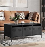 VidaXL Salontafel 101,5x50x43,5 cm koudgewalst staal zwart