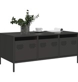 VidaXL Salontafel 101,5x50x43,5 cm koudgewalst staal zwart