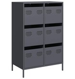 VidaXL Hoge kast 68x39x101,5 cm staal antracietkleurig