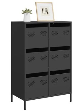 VidaXL Hoge kast 68x39x101,5 cm staal zwart