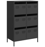 VidaXL Hoge kast 68x39x101,5 cm staal zwart