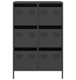 VidaXL Hoge kast 68x39x101,5 cm staal zwart