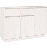 VidaXL Dressoir 110x34x75 cm massief grenenhout wit