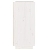 VidaXL Dressoir 110x34x75 cm massief grenenhout wit