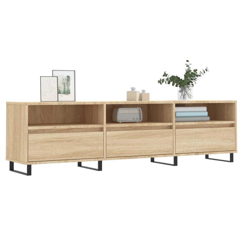 VidaXL Tv-meubel 150x30x44,5 cm bewerkt hout sonoma eikenkleurig