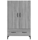 VidaXL Hoge kast 70x31x115 cm bewerkt hout grijs sonoma eikenkleurig