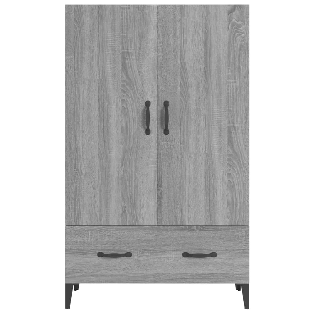 VidaXL Hoge kast 70x31x115 cm bewerkt hout grijs sonoma eikenkleurig