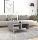 VidaXL Salontafel 60x60x30 cm bewerkt hout grijs sonoma eikenkleurig