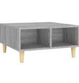 VidaXL Salontafel 60x60x30 cm bewerkt hout grijs sonoma eikenkleurig
