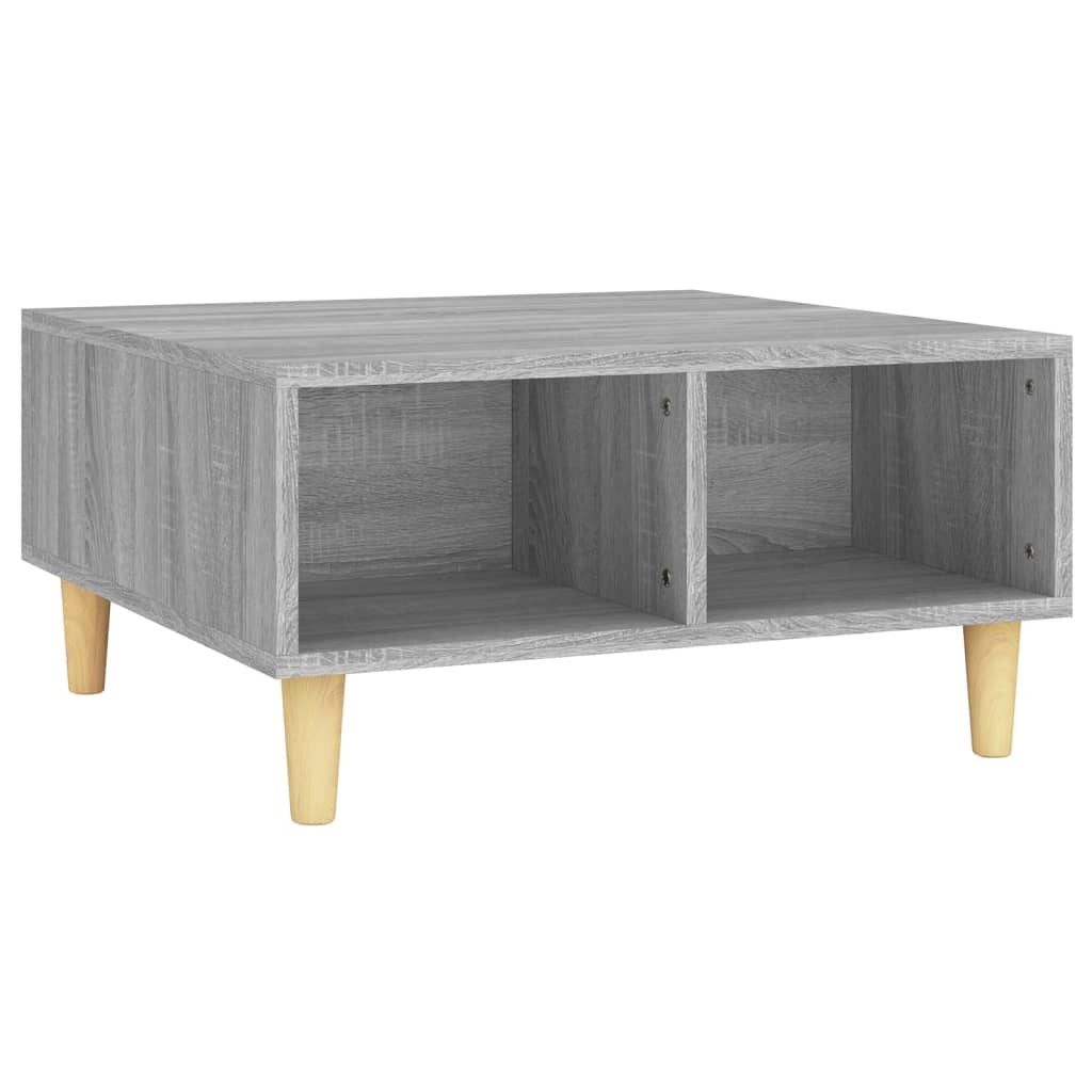 VidaXL Salontafel 60x60x30 cm bewerkt hout grijs sonoma eikenkleurig