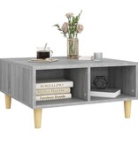 VidaXL Salontafel 60x60x30 cm bewerkt hout grijs sonoma eikenkleurig