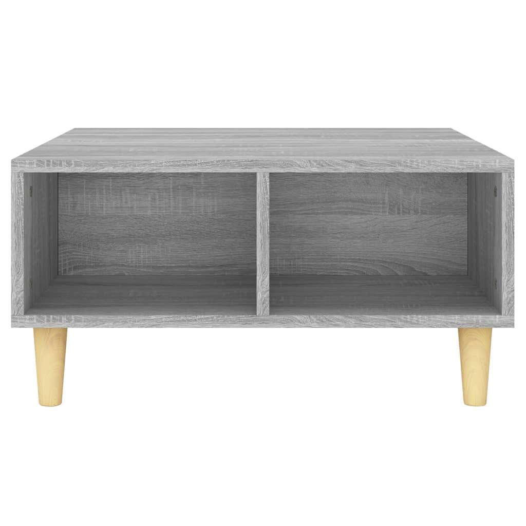 VidaXL Salontafel 60x60x30 cm bewerkt hout grijs sonoma eikenkleurig