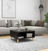 VidaXL Salontafel 60x60x30 cm bewerkt hout zwart