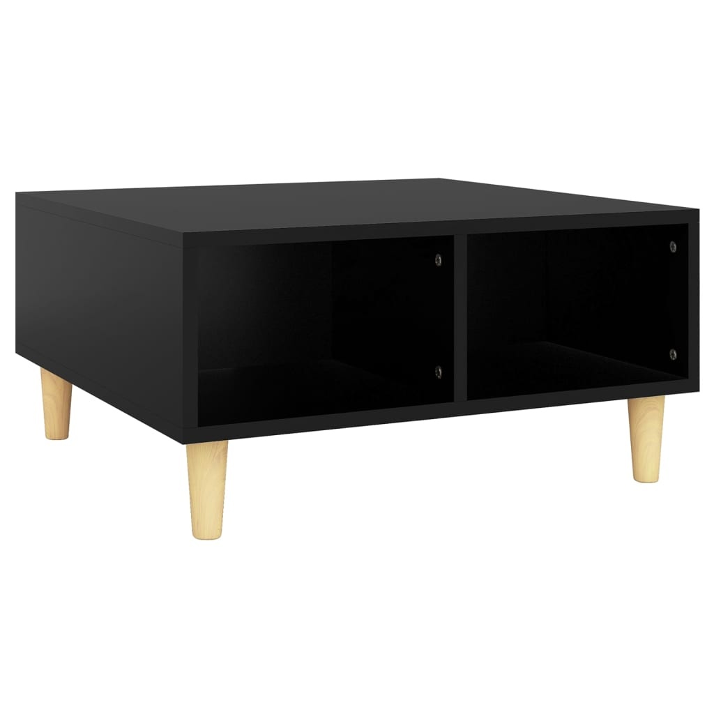 VidaXL Salontafel 60x60x30 cm bewerkt hout zwart