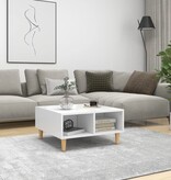 VidaXL Salontafel 60x60x30 cm bewerkt hout wit