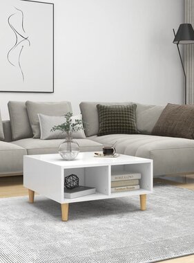 VidaXL Salontafel 60x60x30 cm bewerkt hout wit