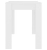 VidaXL Eettafel 120x60x76 cm bewerkt hout wit