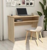 VidaXL Bureau 90x50x74 cm bewerkt hout sonoma eikenkleurig