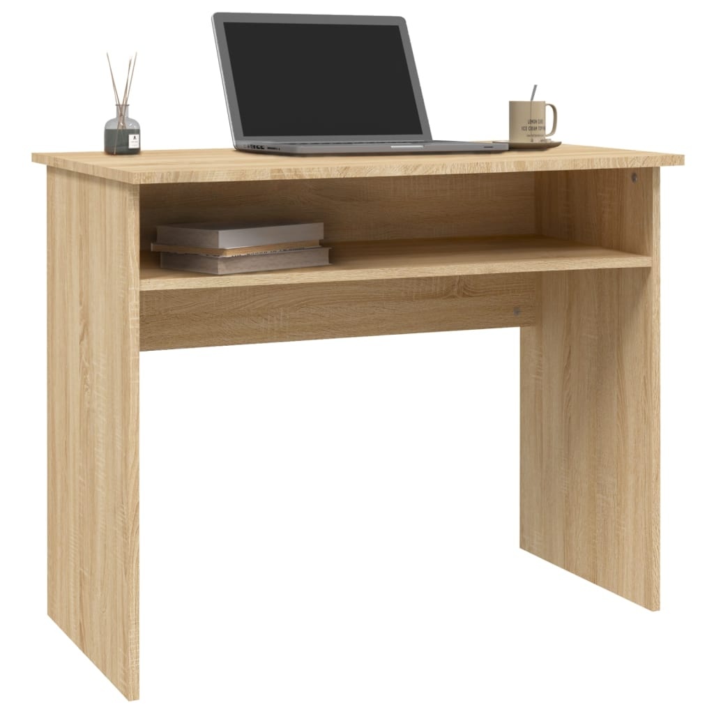 VidaXL Bureau 90x50x74 cm bewerkt hout sonoma eikenkleurig
