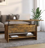 VidaXL Salontafel 80x50x40 cm bewerkt hout gerookt eikenkleurig