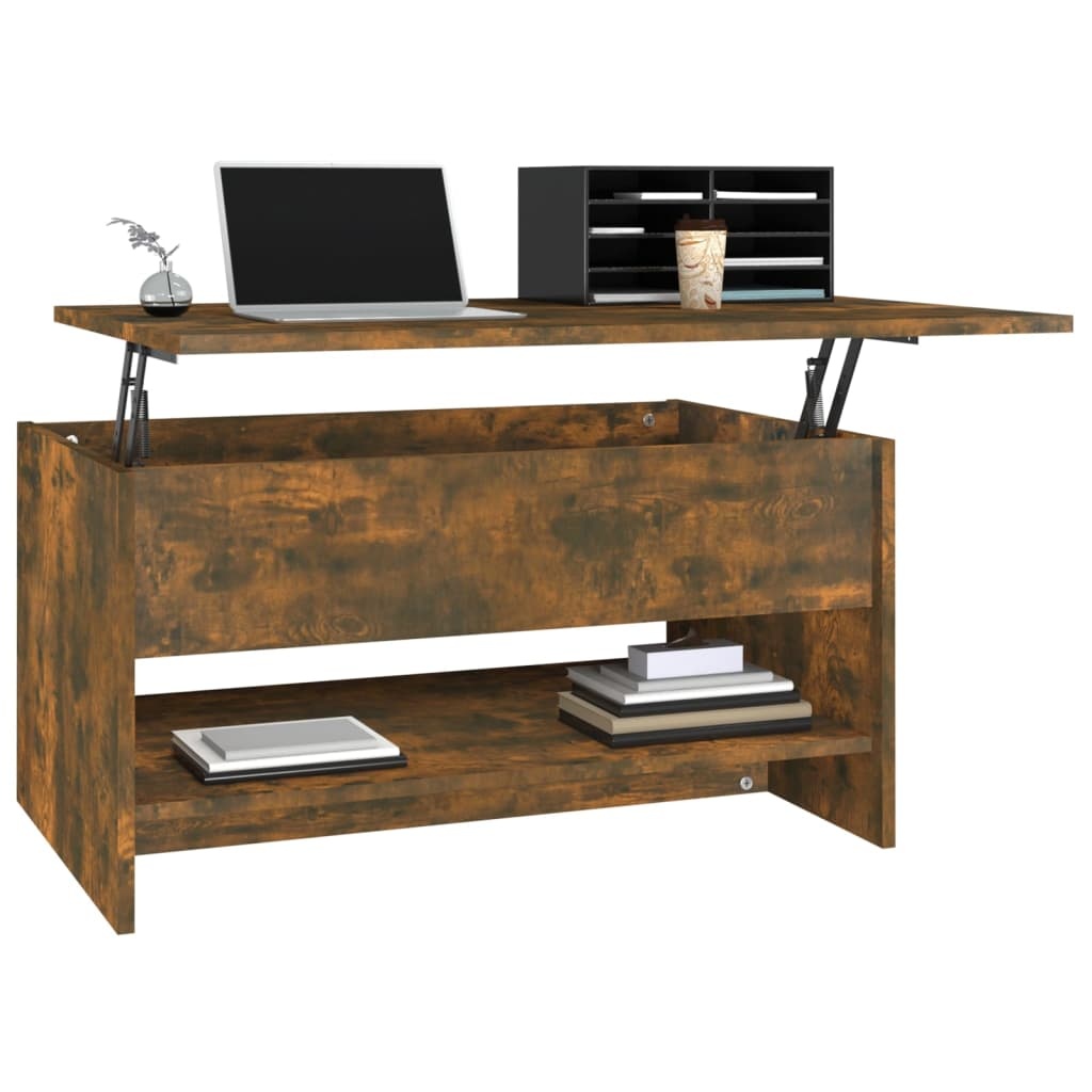 VidaXL Salontafel 80x50x40 cm bewerkt hout gerookt eikenkleurig