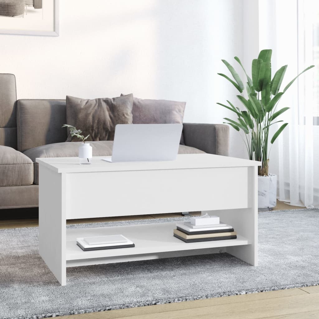 VidaXL Salontafel 80x50x40 cm bewerkt hout wit
