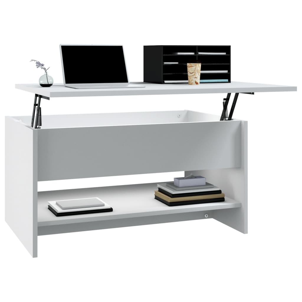 VidaXL Salontafel 80x50x40 cm bewerkt hout wit