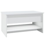 VidaXL Salontafel 80x50x40 cm bewerkt hout wit