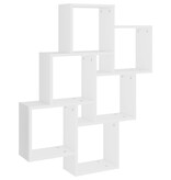 VidaXL Wandschap kubus 78x15x93 cm bewerkt hout wit