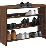 VidaXL Schoenenrek 80x25x61,5 cm bewerkt hout bruin eikenkleur