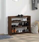 VidaXL Schoenenrek 80x25x61,5 cm bewerkt hout bruin eikenkleur