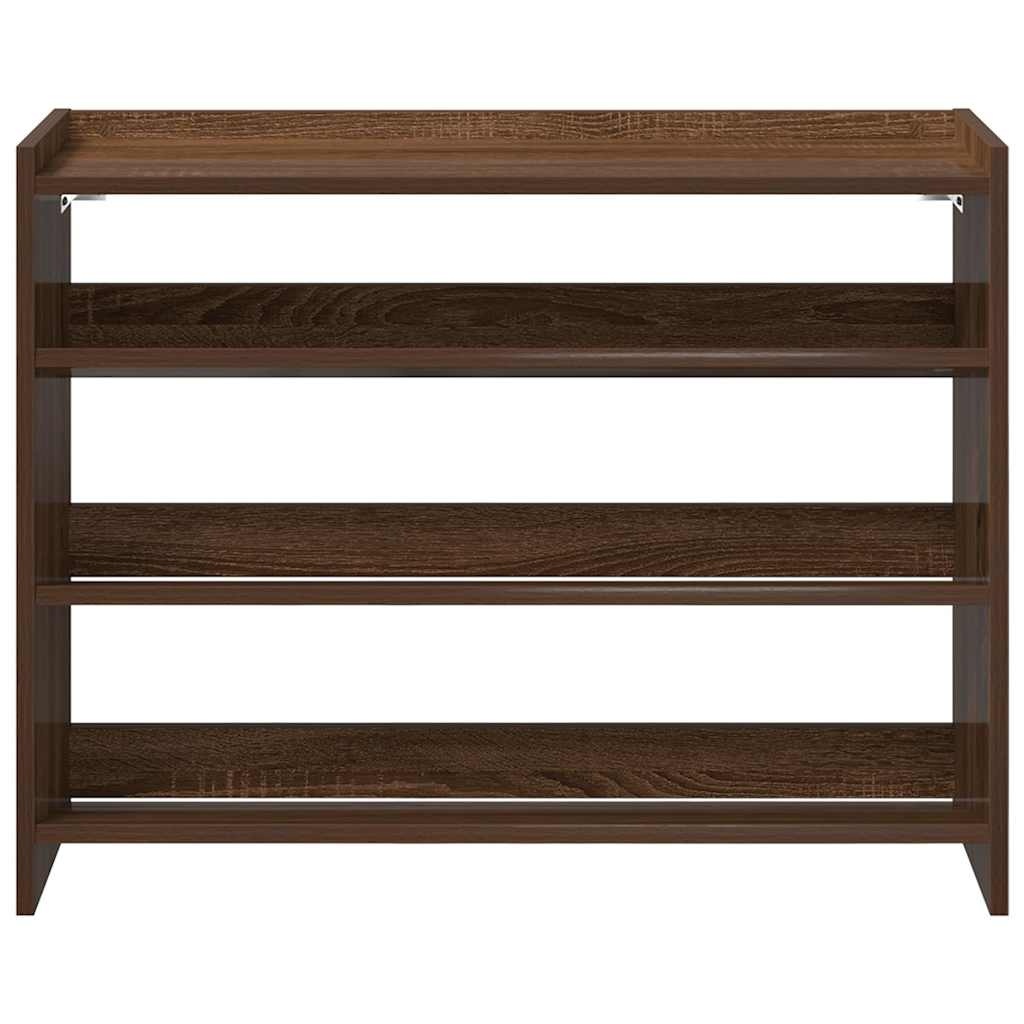 VidaXL Schoenenrek 80x25x61,5 cm bewerkt hout bruin eikenkleur