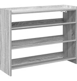 VidaXL Schoenenrek 80x25x61,5 cm bewerkt hout grijs sonoma eikenkleur