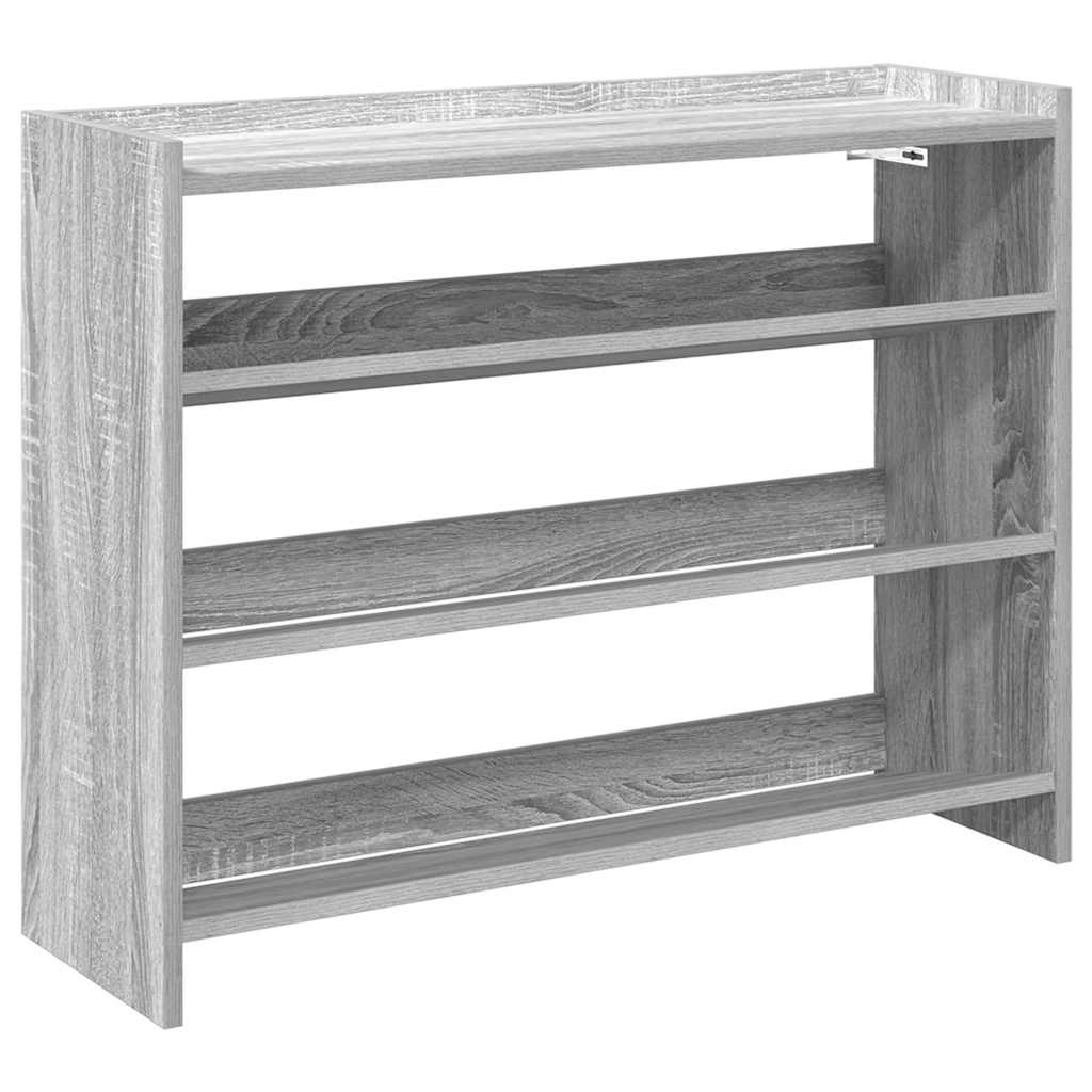 VidaXL Schoenenrek 80x25x61,5 cm bewerkt hout grijs sonoma eikenkleur