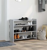 VidaXL Schoenenrek 80x25x61,5 cm bewerkt hout grijs sonoma eikenkleur