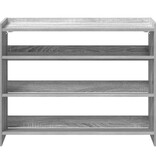 VidaXL Schoenenrek 80x25x61,5 cm bewerkt hout grijs sonoma eikenkleur