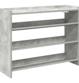 VidaXL Schoenenrek 80x25x61,5 cm bewerkt hout betongrijs