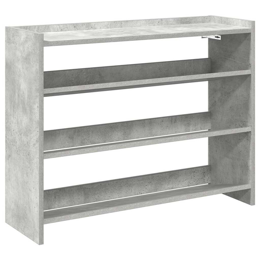 VidaXL Schoenenrek 80x25x61,5 cm bewerkt hout betongrijs