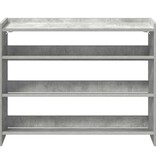 VidaXL Schoenenrek 80x25x61,5 cm bewerkt hout betongrijs