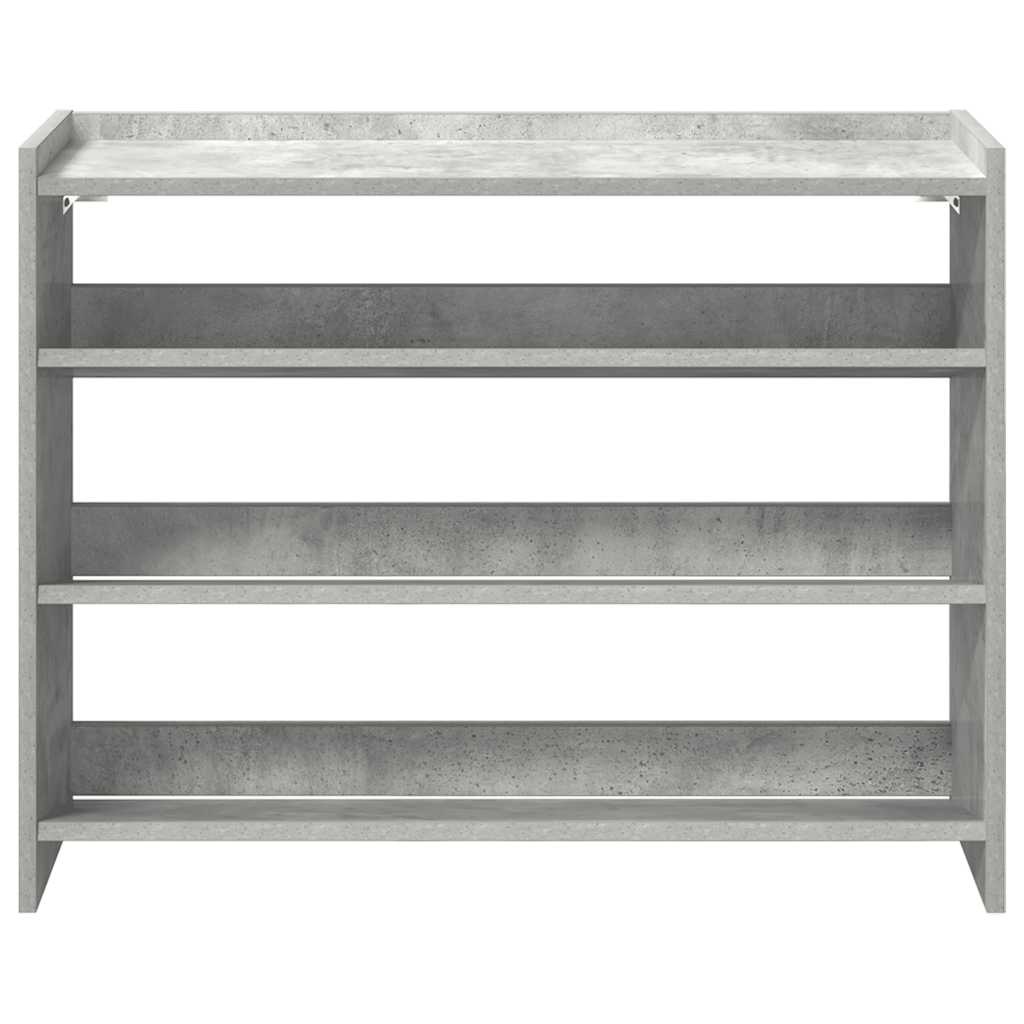 VidaXL Schoenenrek 80x25x61,5 cm bewerkt hout betongrijs