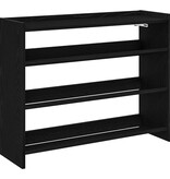 VidaXL Schoenenrek 80x25x61,5 cm bewerkt hout zwart