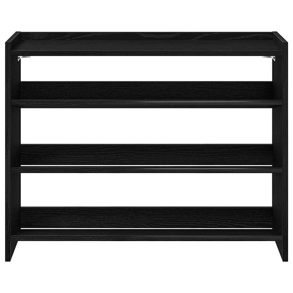 VidaXL Schoenenrek 80x25x61,5 cm bewerkt hout zwart